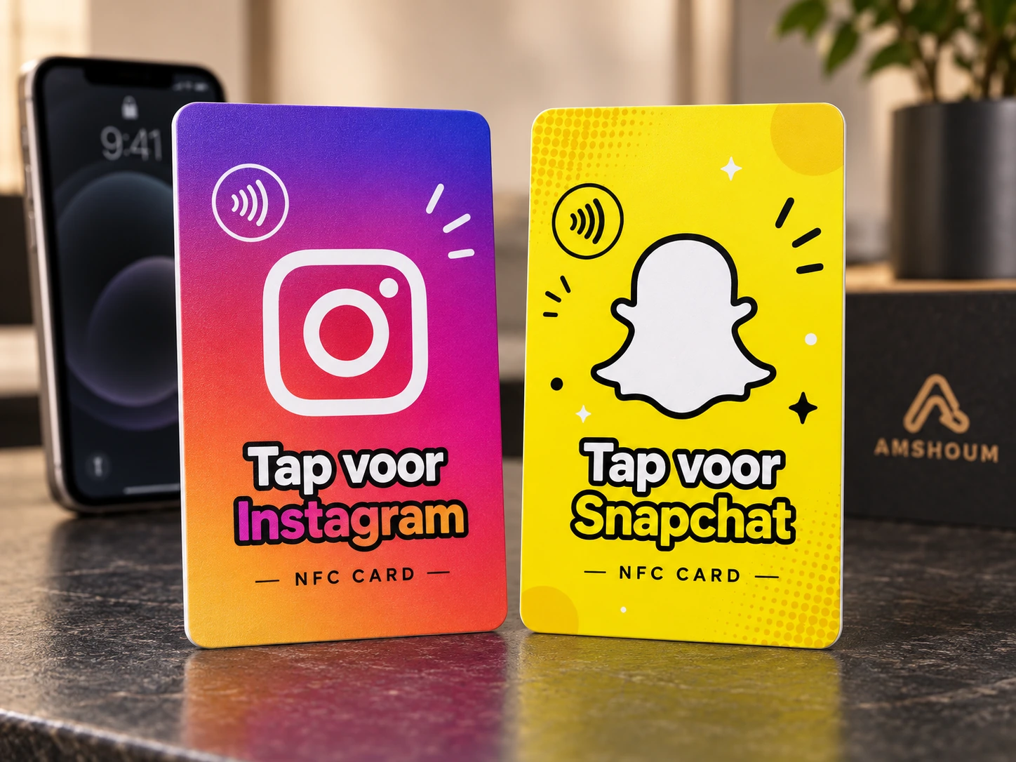 Social media NFC-kaarten
